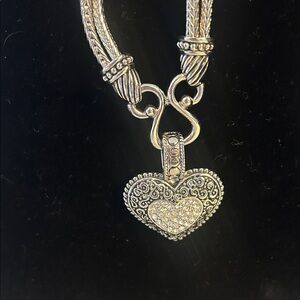 Lia Sophia Silver Heart Pendant Necklace